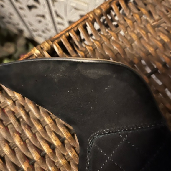 CARMEN STEFFENS Classy & sassy black  suede style zip up high heel ankle boots - Picture 9 of 9